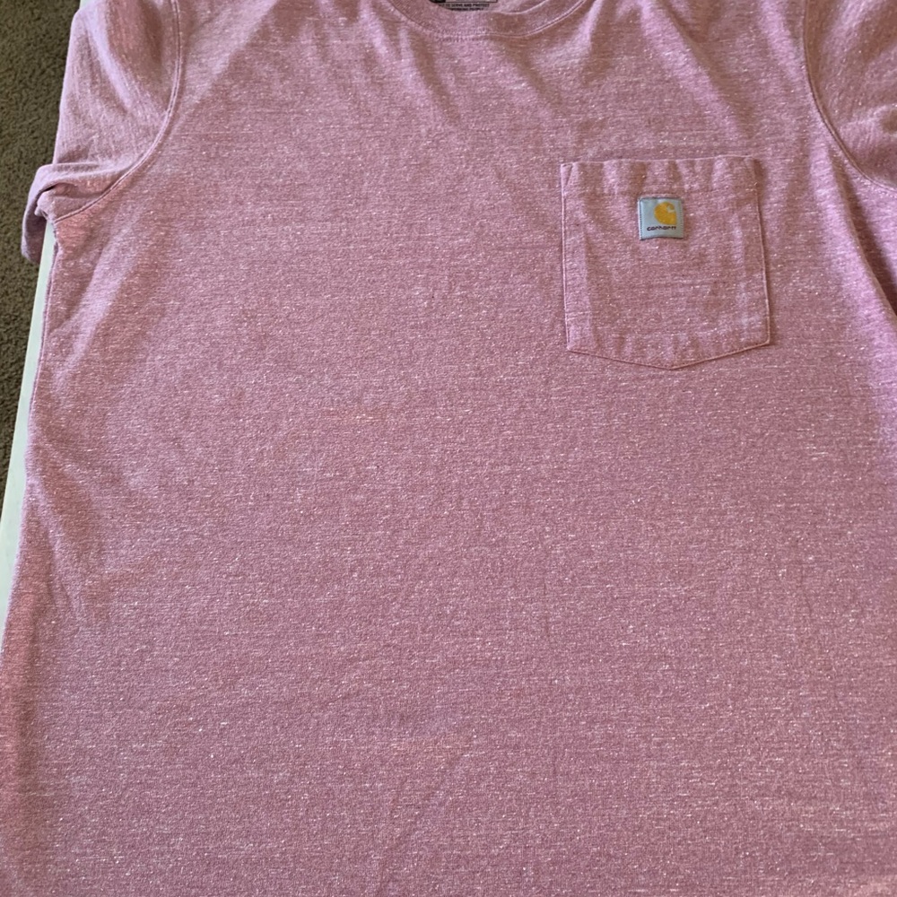 Carhartt Heathered Pink Tee with Pocket